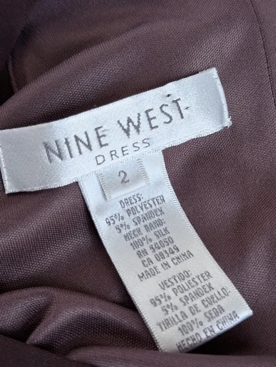 Nine West Dark Brown Halter High-Low Maxi Dress - Picture 2 of 3